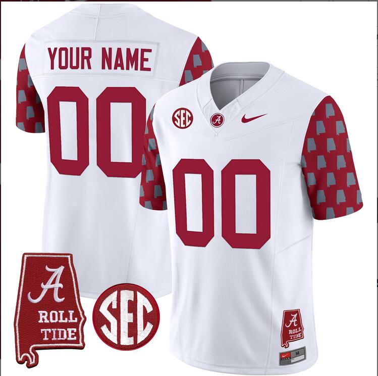 Women Alabama Crimson Tide Vapor Limited Custom white 2024 Nike NCAA Jersey2